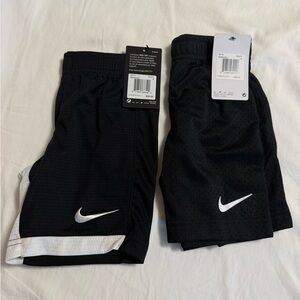 Nike set of 2 boys black NEW WITH TAGS shorts. Size 4/XS